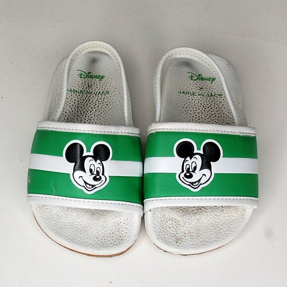 Janie & Jack X Disney Green White Mickey Mouse Sandals Designer Shoes - Picture 1 of 7
